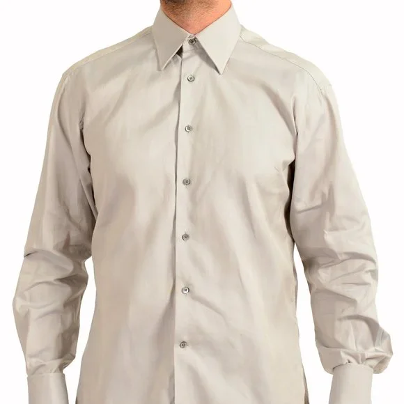 Gucci | Shirts | Gucci Mens Light Gray Long Sleeve Dress Shirt Us 575 It 4 | Poshmark Gucci | Shirts | Gucci Mens Light Gray Long Sleeve Dress Shirt Us 575 It 4 | Poshmark